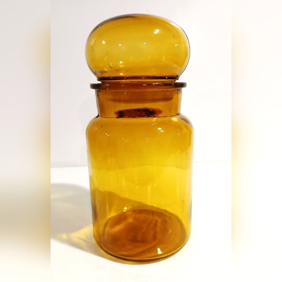 Other - Vintage Amber Glass Apothecary Jar